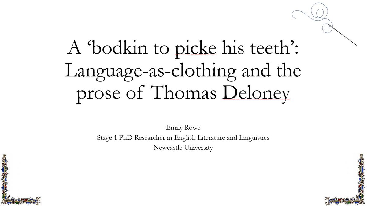 emi_rowe's tweet photo. PhD life is having formatting and finding pictures for my PowerPoint as a 'special Friday treat'... feeling very excited to talk about language-as-object at our upcoming @MEMS_Newcastle #premodernobjects seminar!
https://t.co/WACBI1ZOGl https://t.co/cwWdkhfHYA