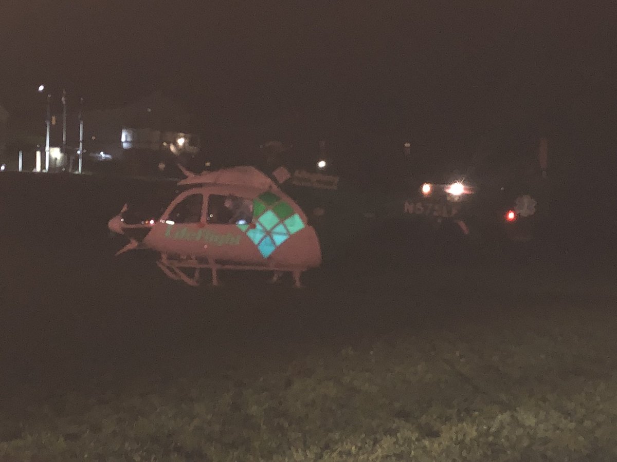 ellsworthvfc38's tweet photo. Landing zone last night at Ellsworth Park with #Bearcatems medic 3804 and life flight 5. #38house #volunteers #engine38 #38life https://t.co/ihJhOoW1mt