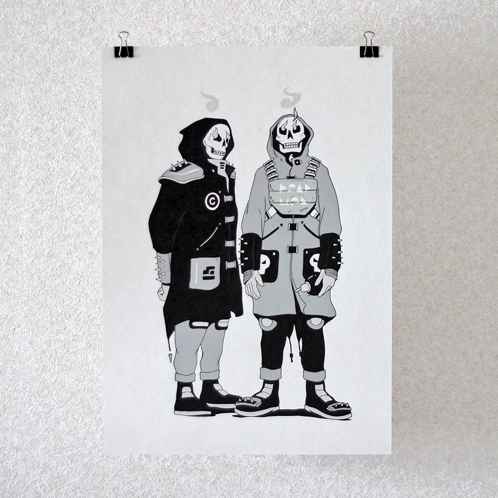 Dead Men 11.5" x 16.5" Art Print. Stamped and limited to 50 pieces @ https://t.co/uyXdyErjB1 