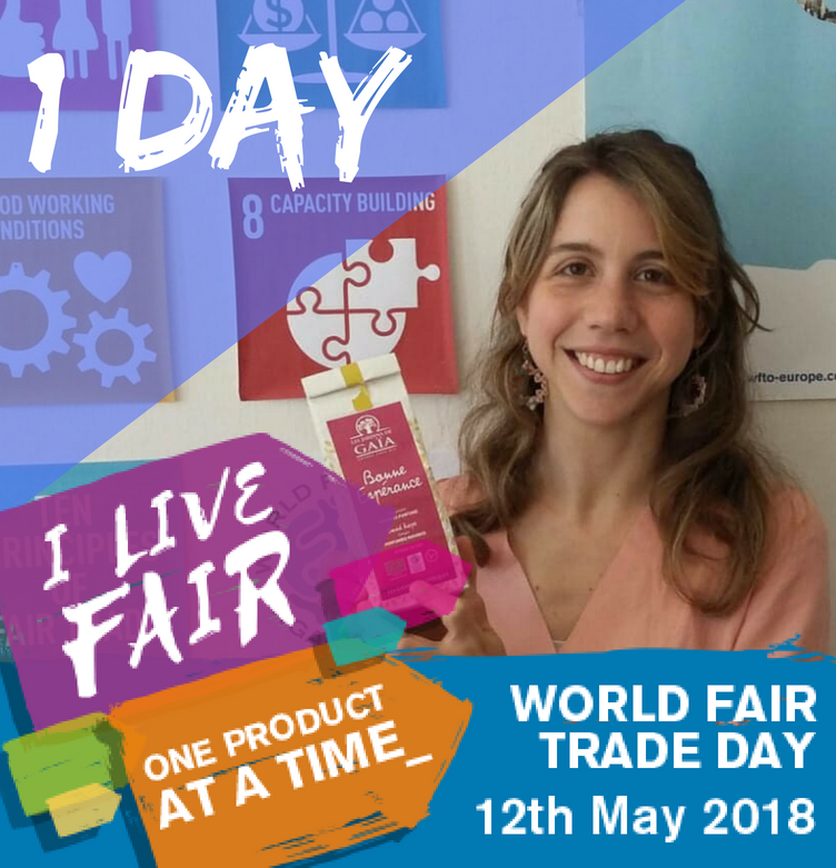 WFTOEurope's tweet photo. Only one day till #FairTradeDay ! Are you also excited? How do you celebrate this special day?🎉🎉 Will you #LiveFair tomorrow? And what about the rest of the year? ❤️💚💙 https://t.co/2ZA4T9jFv5