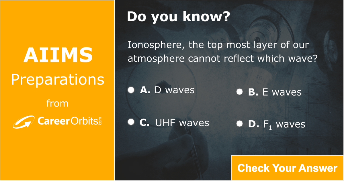 NEETUG2019's tweet photo. Test how prepared you are for #AIIMS!

☑ Click on Visit link to check your answer.
☑ Clear doubts with detailed solution.
☑ Revise your concepts smartly.
☑ Learn to practice the right way.

Visit - https://t.co/keSXjTThbP

#AIIMS2018 #AIIMSQuestion #Biology #AIIMSExam https://t.co/rptMEK8OyL