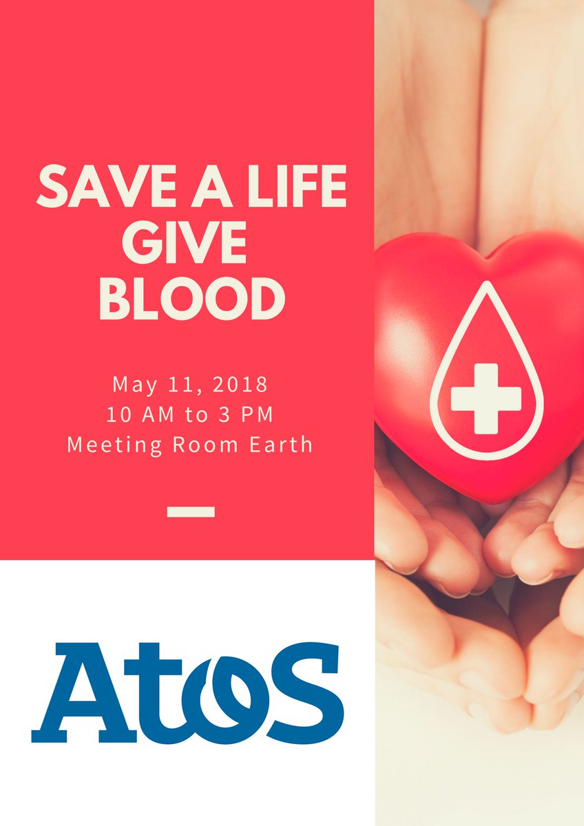 MC_Hassiotis's tweet photo. A single pint can save three lives. A single gesture can create a million smiles. #ItStartsWithYou #AtosBloodDonation #CoEAthens 
@Atos @UnifyCo https://t.co/19faVzCwKw