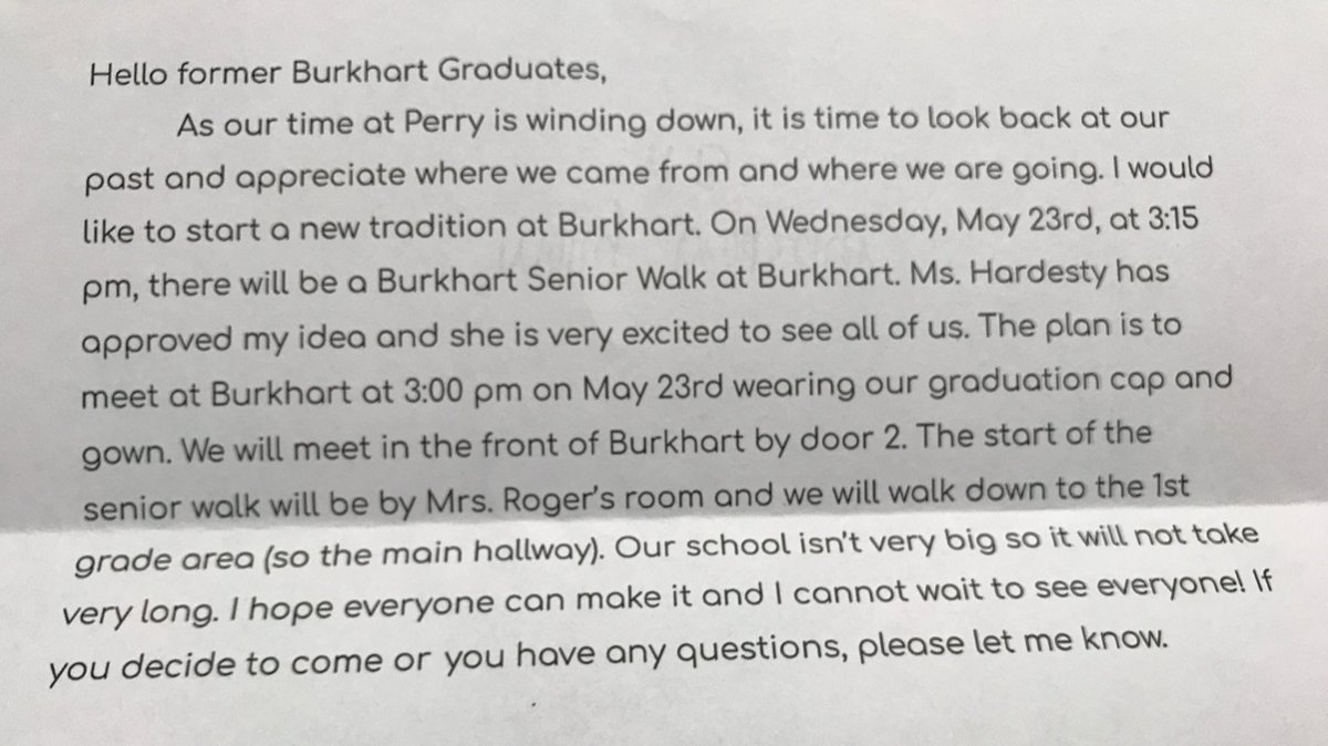 PMHSco2018's tweet photo. Burkhart seniors!!! contact @tatorlovesvball if you can make it! https://t.co/kCfe6cwl4y