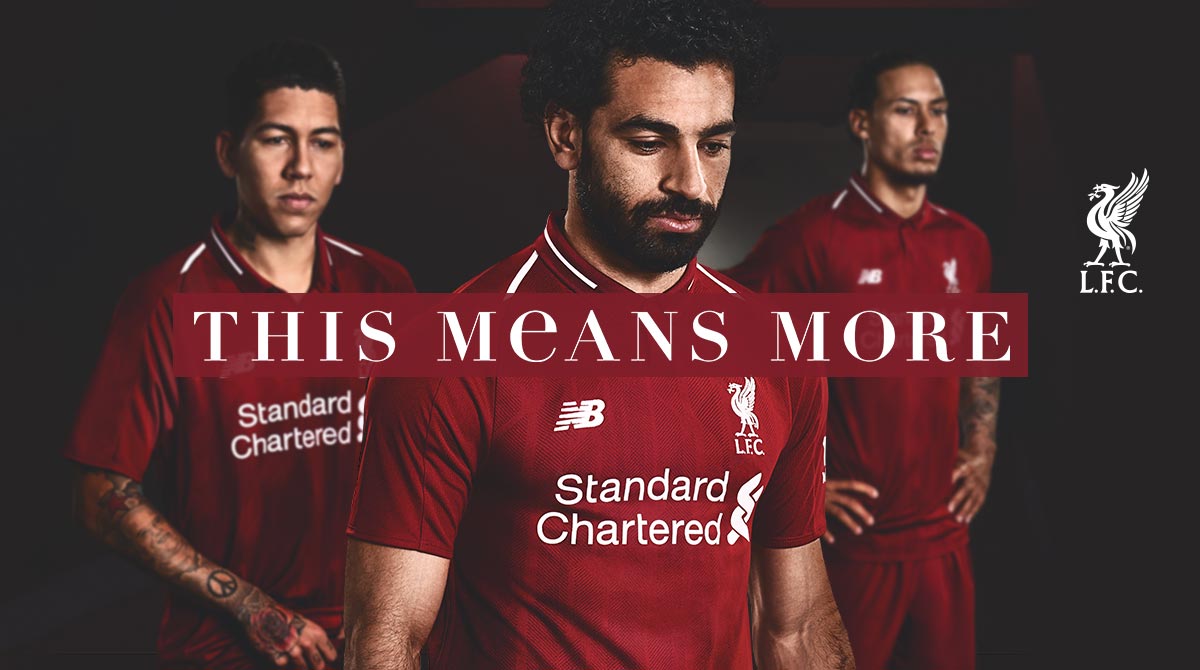 Buy the new Liverpool Home Kit ⚽ Bringing to life the very essence of what it means to be a Red! <a href="/LFC/">Liverpool FC</a> 
Full range at 👉 bit.ly/2JkHdui #ThisMeansMore #Football