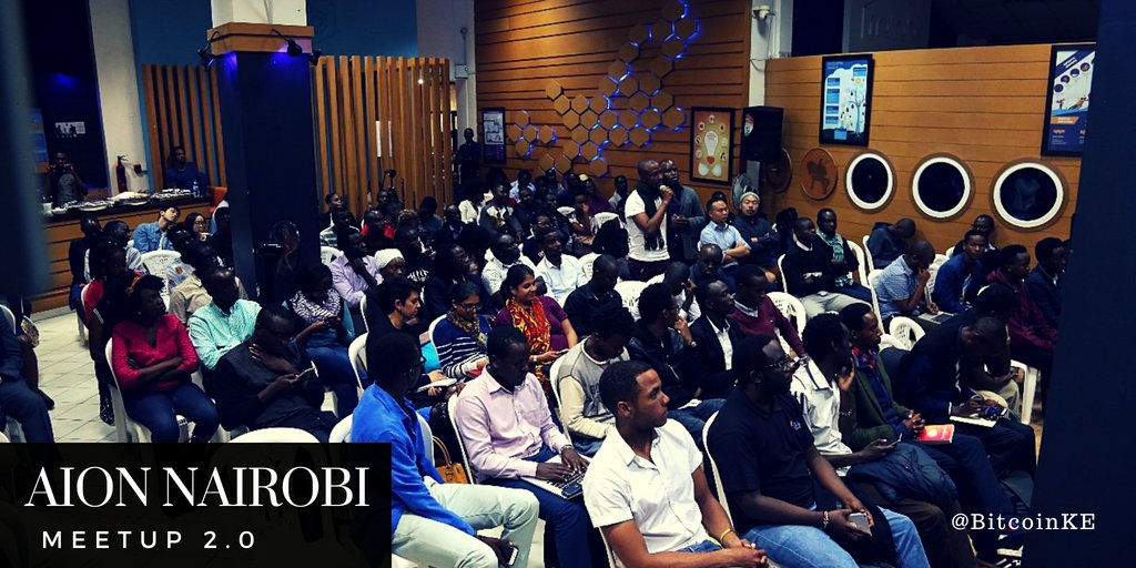 BitcoinKE's tweet photo. The #AionNairobi Meetup 2.0 at @thenailab had a huge turnout with over 111 people attending. Here is a review of the event: https://t.co/WKbSayeFb4 https://t.co/WUWC5BWlBZ