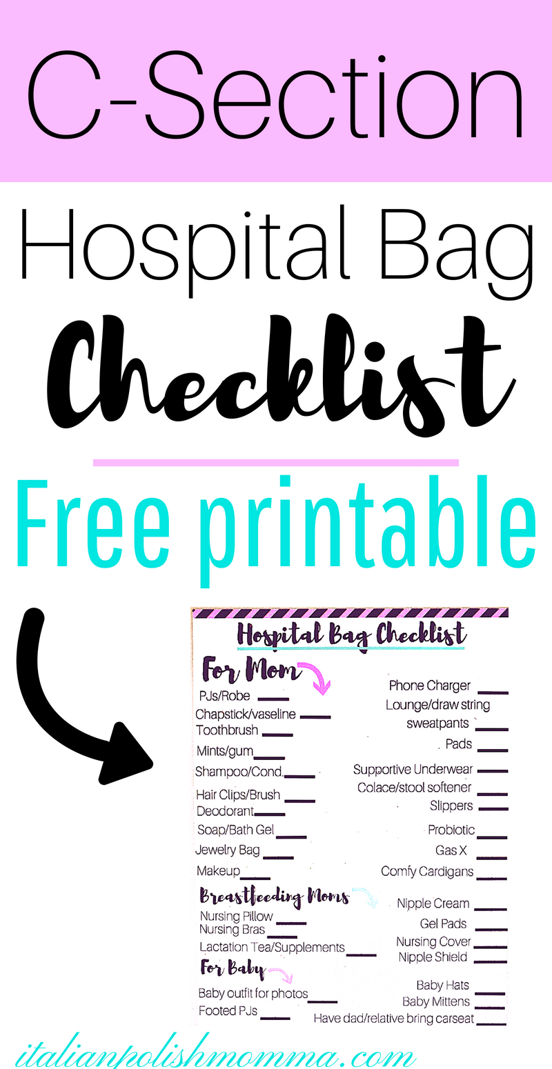 Your Hospital Bag Checklist: FREE Downloadable