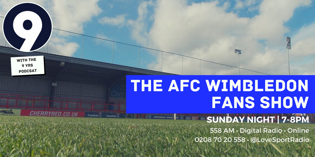 lovesportradio's tweet photo. AFC Wimbledon fans - would you consider this season a success? 

What's your hopes and ambitions for next season?

Lots of Wombles chat with @mediaAaron and @9yrspodcast up next!

📞 0208 70 20 558
🔊 https://t.co/XWhRQgRLH7 https://t.co/ziIl3uBpX3