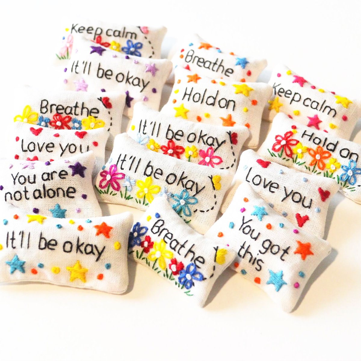 New batch of pocket calmers on Etsy now! etsy.com/uk/shop/pixiec… 

#justacard #handmade #handmadehour #crafthoir #mentalhealth #mindfulness #anxiety #grounding #autism #MentalHealthMatters