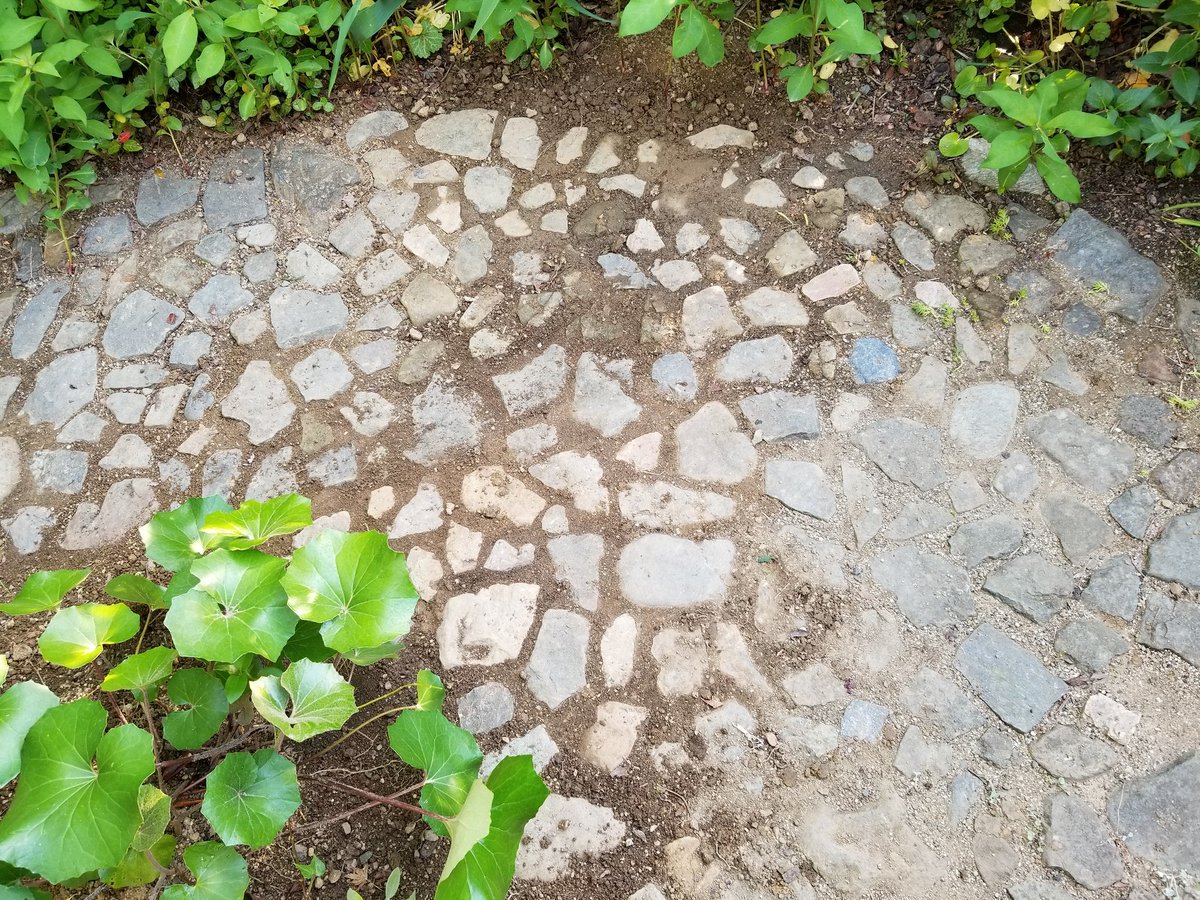 Couture Garden בטוויטר 粘土のような土を掘って 園芸用の土に入れ換える際に土中から出てきた石で庭の小道を作っています 今日は広げる作業をしました ガーデニング 庭仕事 庭の小道