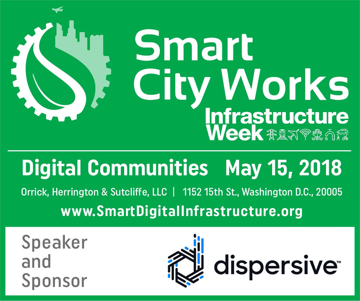 DispersiveTech's tweet image. #TimetoBuild safe, resilient cities. Join us on May 15 at Smart City Works.