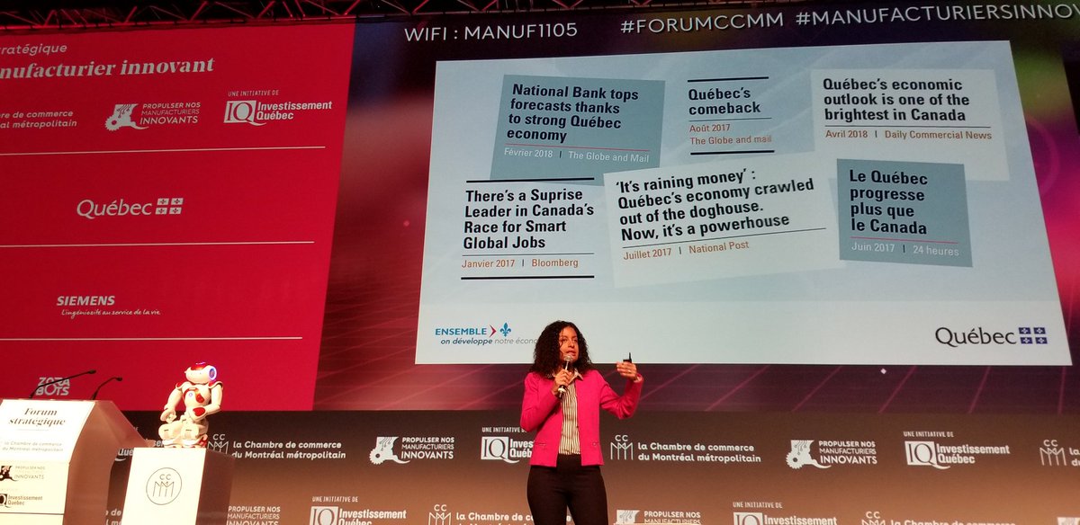 _CelineHuot's tweet image. "Le Québec bouge, avance mais il faut continuer d'accélérer pour se dépasser et monter notre niveau d'ambition" @DomAnglade au #ForumCCMM du #ManufacturiersInnovants @chambremontreal @InvestQuebec