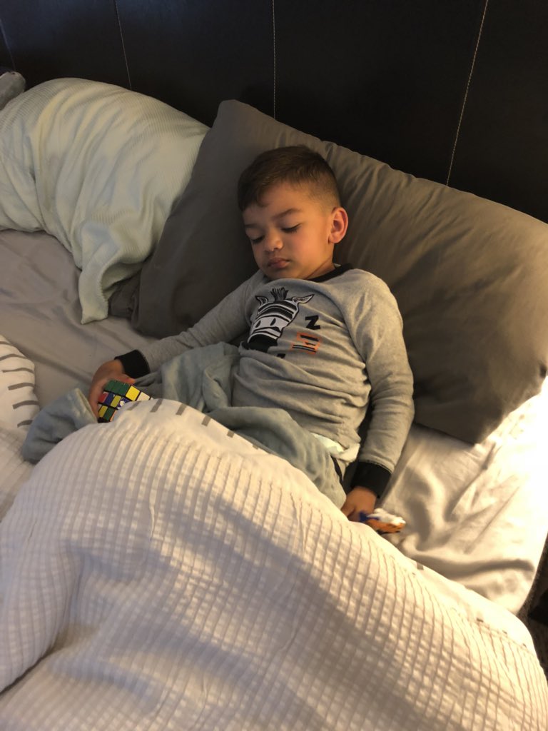 caribbeansteven's tweet photo. This guy is usually up at 5:30/6 every morning but heโs on the struggle bus today for whatever reason and i think its SO cute! #KaiGuy https://t.co/WptmLXaNBk