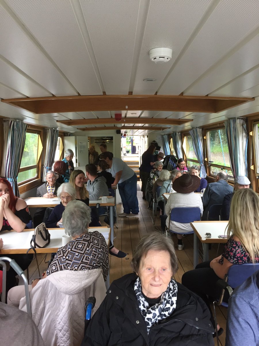 SilverWishesQC's tweet photo. Residents from 7 @QuantumCareLtd homes are underway with carers and families on-board the Sheldrake 3 boat! The trip, booked with @WaterwaysEXP, grants wishes for 17 of our residents at once, from wishes specifically to go on a boat trip to spending a day out with a loved one. https://t.co/vWIXMAg8fW