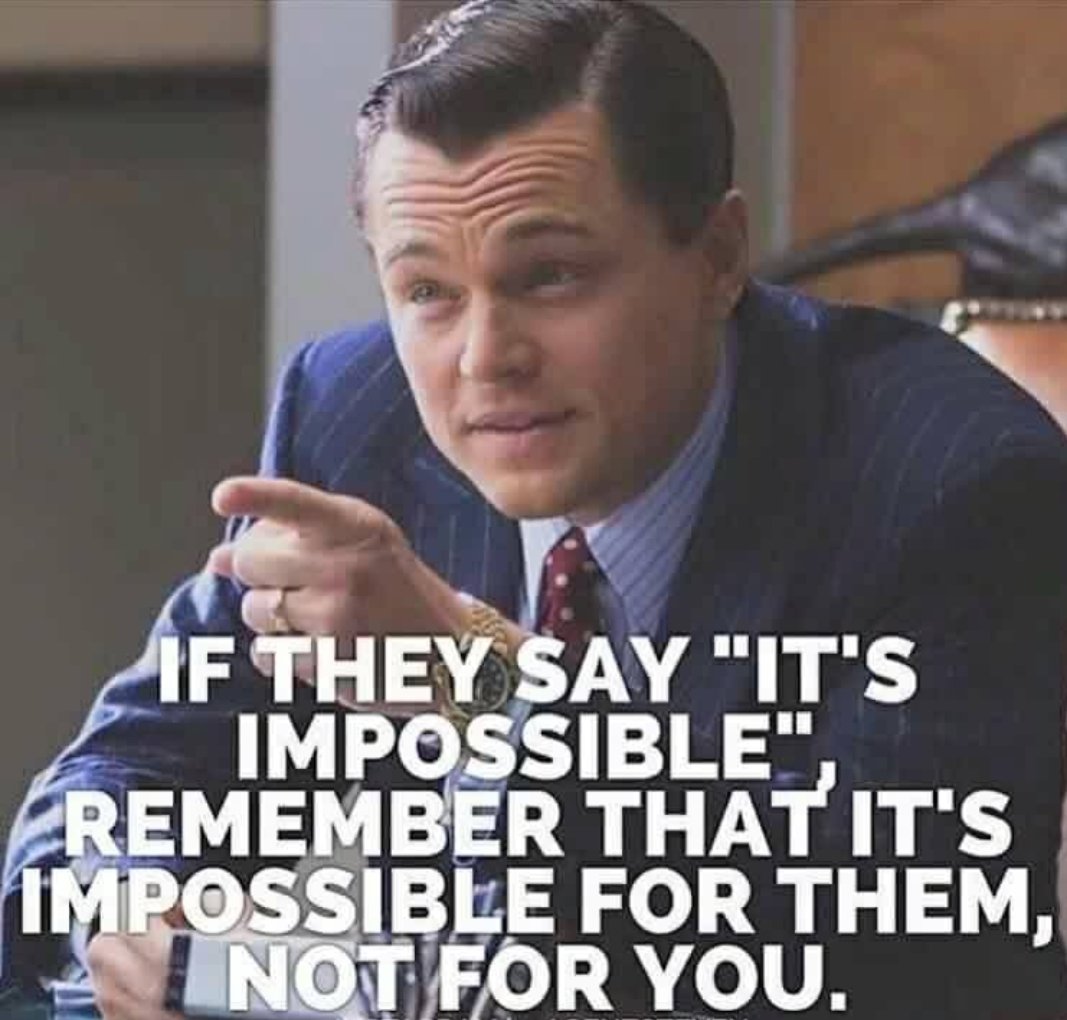 WESMCFARLANDJR's tweet photo. It all starts with YOU and your belief system. It's impossible for them NOT you. BELIEVE in yourself. The only "limits" that exist are the ingress in your own mind. Free yourself of any doubt. Don't bee afraid to give up the good &amp; GO FOR THE GREAT!
#NothingIsImpossible #Mindset https://t.co/fDmP9OkQnB