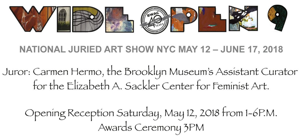 bwacRedHookart's tweet photo. Opens TOMORROW! Ground floor gallery; 4 more #artshows & #performances onstage. #artgallery #music #musicians #performance #artists #affordableart #artcollector #artcollectors #ArtCollecting #buyart #painting #sculpture #photography #fineart #culture #RedHook #Brookllyn #NYC https://t.co/lh2vEjSK6f