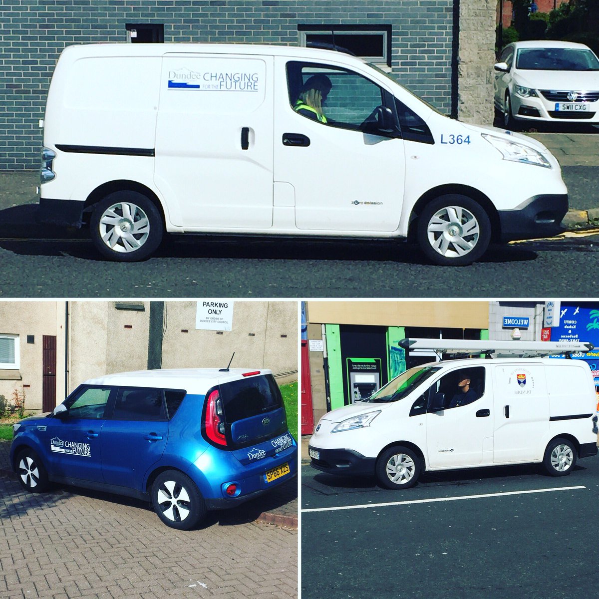 #simplyamazing to see so many #ElectricFleet vehicles out and about working hard in #Dundee today! @DundeeElectric @DundeeCouncil @dundeeuni @GreenFleetNews @LynnesnpR