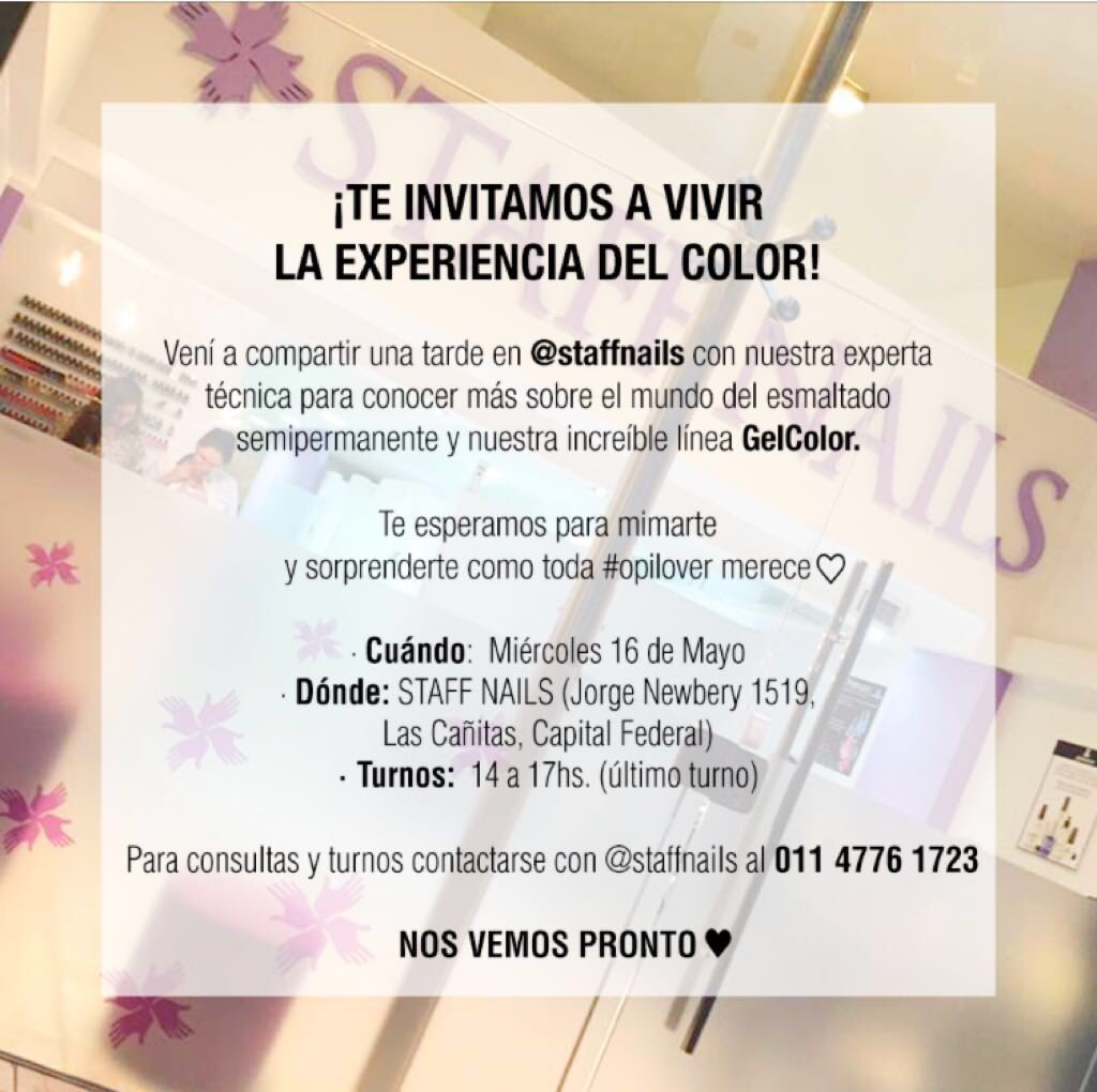 staffnails's tweet photo. @paodessaner estás invitada. No olviden de reservar el turno.@TamaraStaff @IleGhiotto https://t.co/6d9fQn1MV8