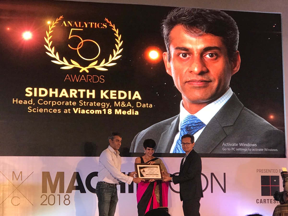kedia_sid's tweet image. Feel #proud to win this #AwardsForExcellence #machinecon #MachineLearning #Analytics