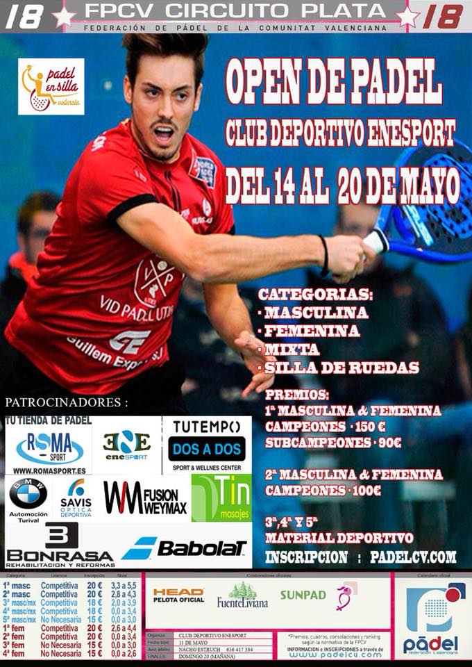 😱¡¡A QUÉ ESTÁS ESPERANDO!!!🤔
🚨 Plazo de inscripción abierto hasta el próximo Lunes a las 12:00!! 🗓
💪🏼No te lo pierdas!!
🎾Categoría Federada y no Federada!! 
MASCULINA,FEMENINA,MIXTA Y SILLA
¡¡PREMIOS EN METÁLICO!! 💶 💶
Inscripción aquí 👉padelcv.com/%E2%80%A6/circ…