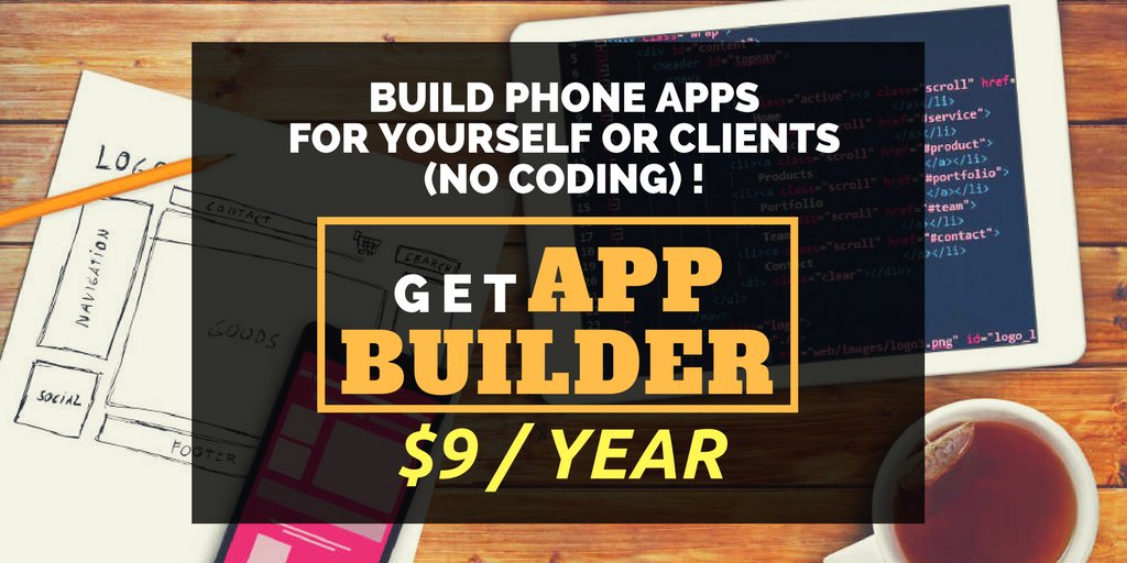 LillieTzpwaic's tweet image. #TalkingTools Build UNLIMITED Apps Get App Builder $9 a year Visit Now   bit.ly/2E7KxHL
