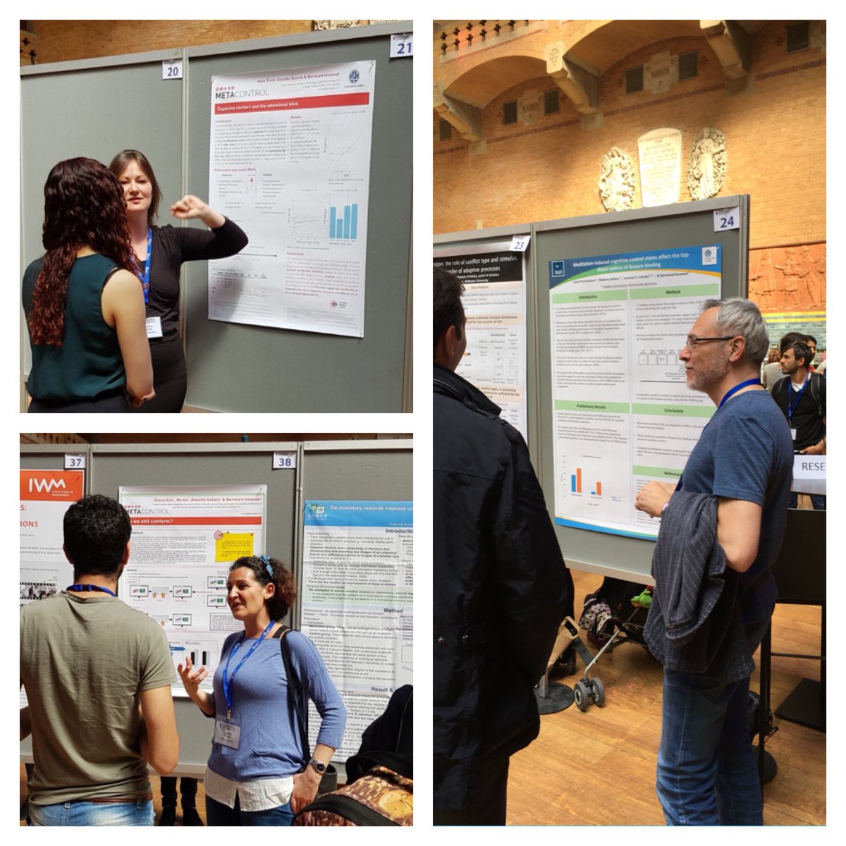 metacontrol_lab's tweet photo. First day of poster presentations by PhD students &amp; senior members of @metacontrol_lab @BernhardHommel lab and @LorenzaColzato lab was a great succes! More to come tomorrow! https://t.co/A2KeCmfGr4