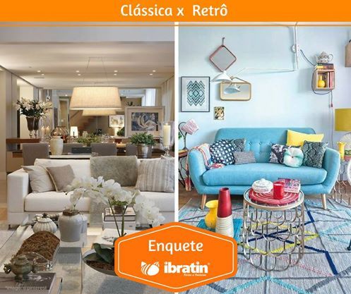 ibratin's tweet photo. Decoração clássica ou retrô, qual delas combina mais com seu estilo?
#Ibratin #Enquete #Decoração #Retrô #Clássica #Casa #estilo #cor #tinta #textura https://t.co/n0vXWYJcXR