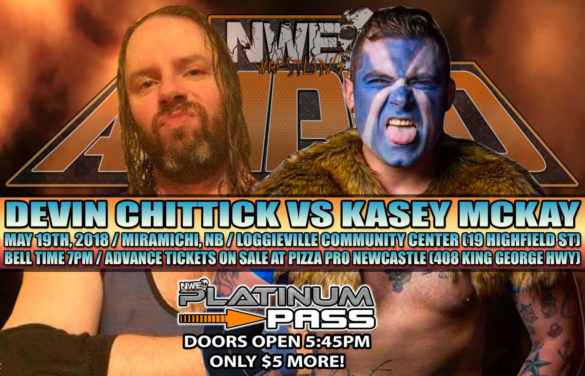 nweprowrestling's tweet photo. “Straight Shoot” Devin Chittick formerly known as @forest_cullen makes his NWE Return and Battles "East Coast Warrior" Kasey McKay on Saturday May 19th at NWE Amped at the Loggieville Community Centre (19 Highfield Street) #NWE #NWEAmped #NWEMiramichi #NWEPro #DevinChittick https://t.co/btlXXttxjx