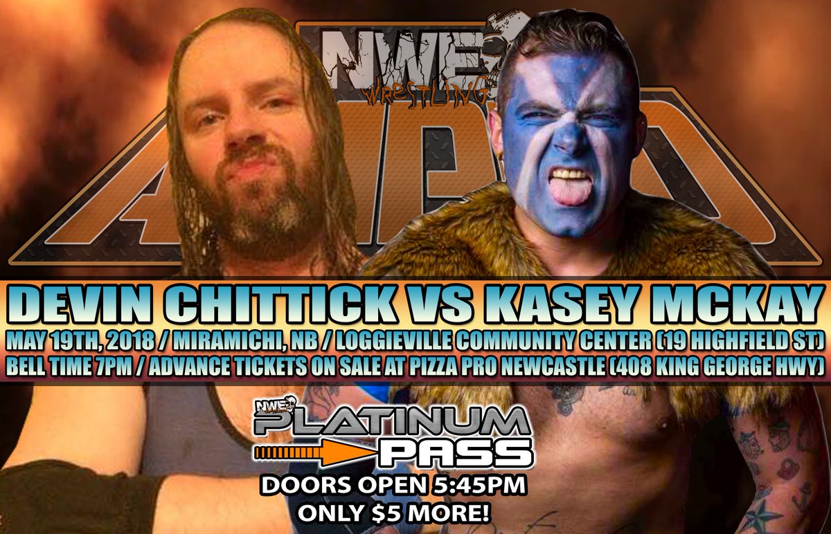 “Straight Shoot” Devin Chittick formerly known as @forest_cullen makes his NWE Return and Battles 'East Coast Warrior' Kasey McKay on Saturday May 19th at NWE Amped at the Loggieville Community Centre (19 Highfield Street) #NWE #NWEAmped #NWEMiramichi #NWEPro #DevinChittick