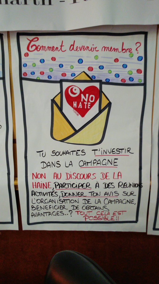 The #NoHateSpeech campaign is alive and growing in Tunisia at the MedUni @nohate_speech <a href="/coe/">Council of Europe</a>