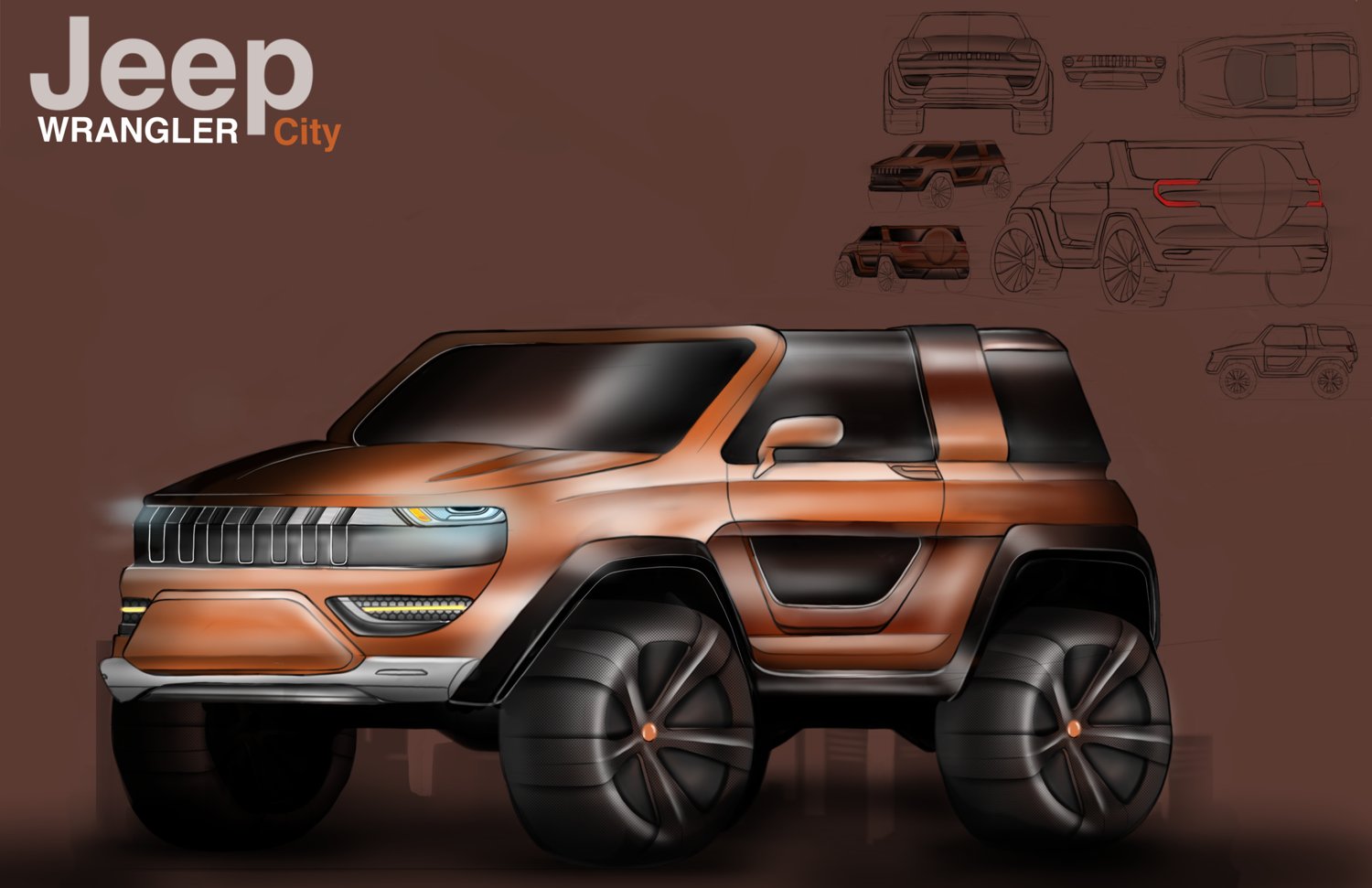 Stellantis North America auf Twitter: „12 years into the future, but still  unmistakably @Jeep®. Here are some designs from high school students of  their vision for the 2030 Jeep #Wrangler in the #
