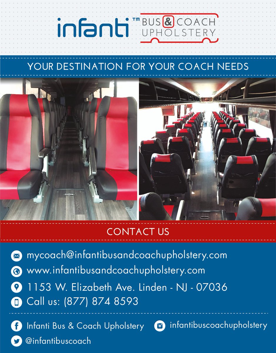 Look no further for all of your #coach needs! #qualitymatters #interiordetailing #coachupholstery #coachflooring #WIFI #USBPortsInstallation #welovebuses #welovecoaches