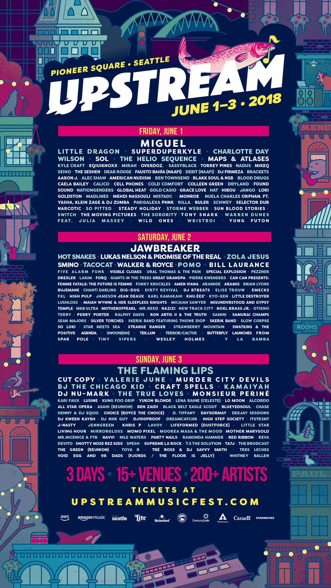 FiveAlarmFunk's tweet photo. Funkin Festy Announcement on this Fantastic Fridayππ @upstreammusicfest
Saturday June 2nd, Seattleβ€π
Come FUNK with us! #upstreammusicfest @hotsnakes @LukasNelsonPOTR @ZOLAJESUS @smino @TacocaTs ππππ https://t.co/Ko5f7S5ZSy