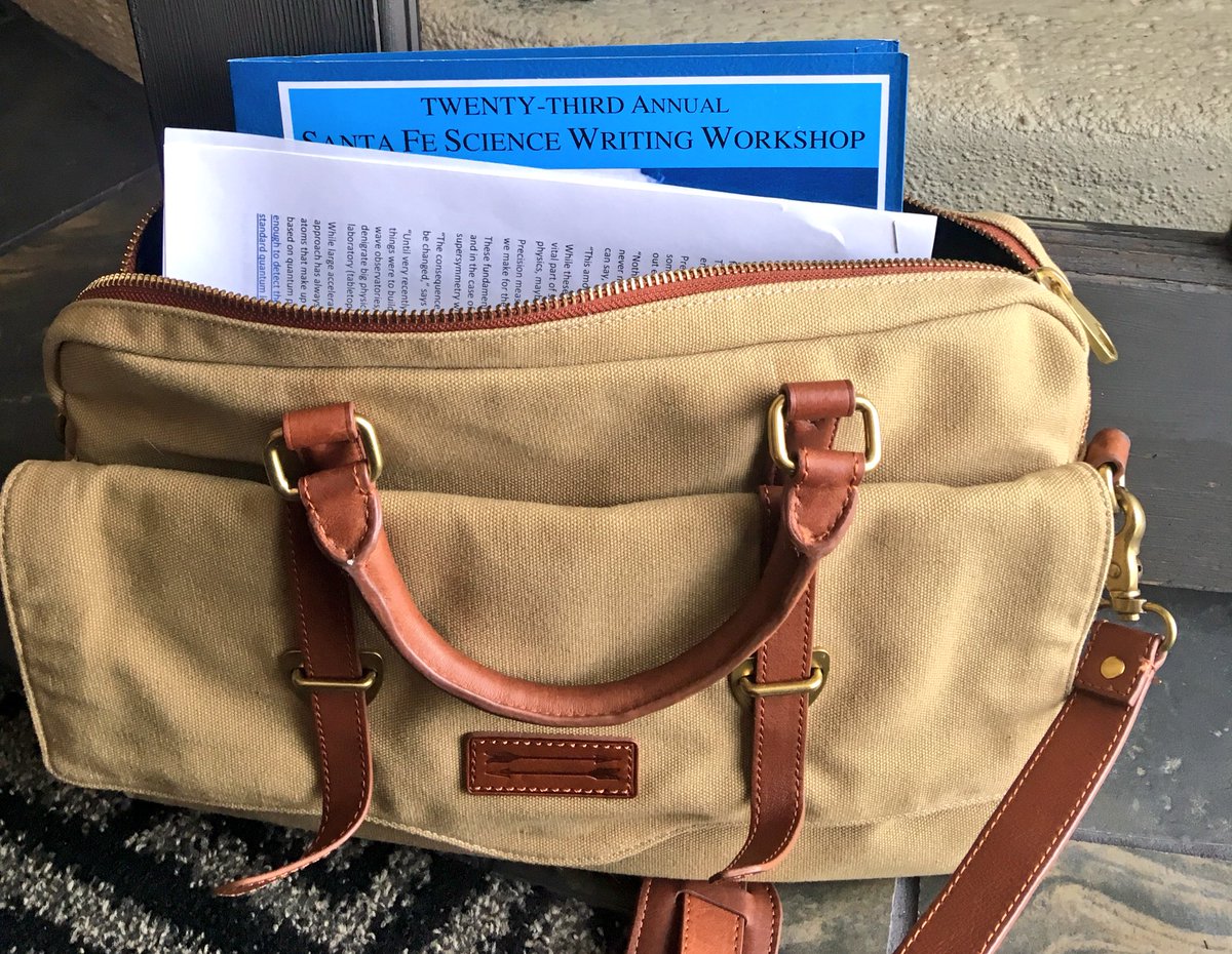 klaussmouss's tweet photo. The group critique sessions at #sfsciwrite are SUPER helpful. Today I learned that long stories need a character the audience can follow and watch transform #scicomm @SantaFeSciwrite https://t.co/jIUe8tjzk2