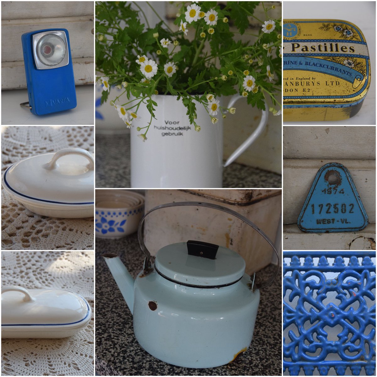 De webwinkel is aangevuld met een vleugje Frans blauw! Zaterdag 26 mei is er weer een gezellige brocante verkoop in de theetuin!  #brocante