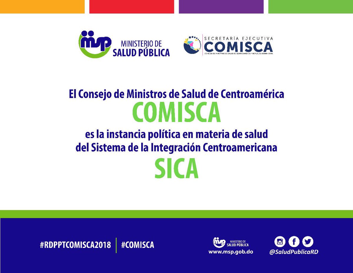 SaludPublicaRD's tweet photo. ¿Qué es el Consejo de Ministros de Salud de Centroamérica (COMISCA) y cuál es su función? Nosotros te contamos.
#SaludPúblicaRD #RDPPTCOMISCA2018 #COMISCA @SECOMISCA https://t.co/OcSqIYZLuj