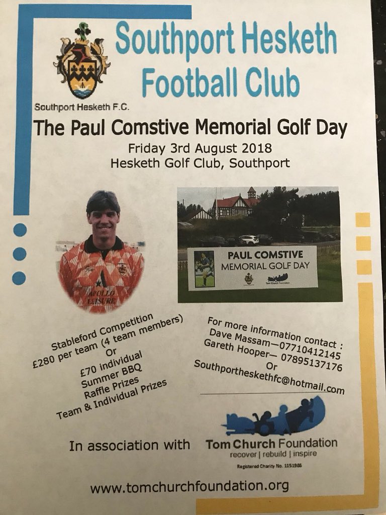 SouthportHeskFC's tweet photo. 2 great days coming up for Southport Hesketh when the season is over! 🏆🍻🍔⚽️⛳️💷

Get involved in our 5v5 Tournament ⚽️ or our Paul Comstive Memorial Golf Day 🏌🏽‍♂️

See the photos for both with all the information you need https://t.co/K19EB0fXcW