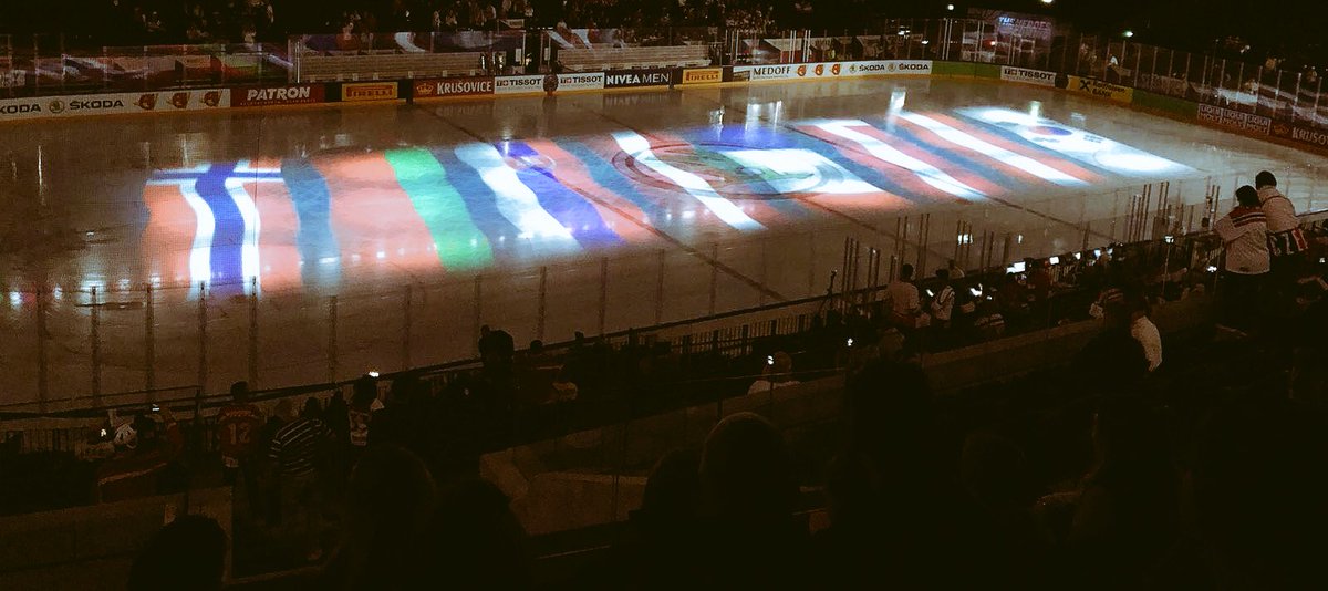 TMSportB2B's tweet photo. And we’re off #BLRvsCZE #IIHF2018 #IIHFWORLDS #IceHockey https://t.co/FnWjthWUMt