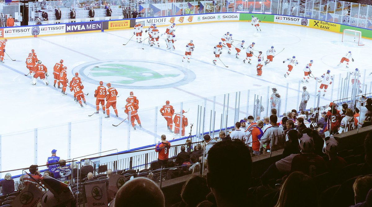 TMSportB2B's tweet photo. And we’re off #BLRvsCZE #IIHF2018 #IIHFWORLDS #IceHockey https://t.co/FnWjthWUMt