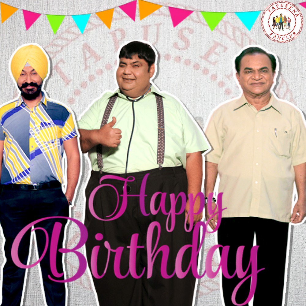 Tapusenafanclub's tweet photo. Triple Celebrations today! A big #Birthday shout out to a trio of #Gokuldhaam
Gurucharan Singh Sir (@gurusgcs) aka #SodhiUncle,
Kavi Kumar Azad Sir aka Dr. #HathiUncle & Ghanshyam Nayak aka #Nattukaka a very #HappyBirthday! From team #TSFCfanclub
#TSFC #TMKOC https://t.co/ySNfvSh4M7