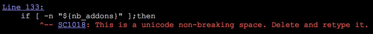 GuiillaumeN's tweet image. This great product #shellcheck github.com/koalaman/shell… has made my day ⛈️☀️🌈. You can check your script online (shellcheck.net) and even in your favorite IDE.   #BASH