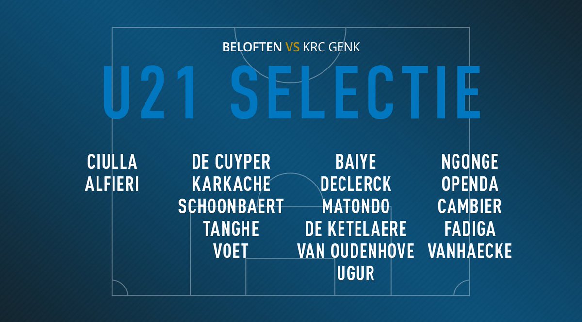 ClubBrugge's tweet photo. FINALE! Onze beloften spelen om 16u op Jan Breydel tegen Genk voor de Beker van België.

Nog geen tickets? https://t.co/gg2v7BZJoM

De selectie 👇🏼 #U21Club https://t.co/6hycvJvmxa