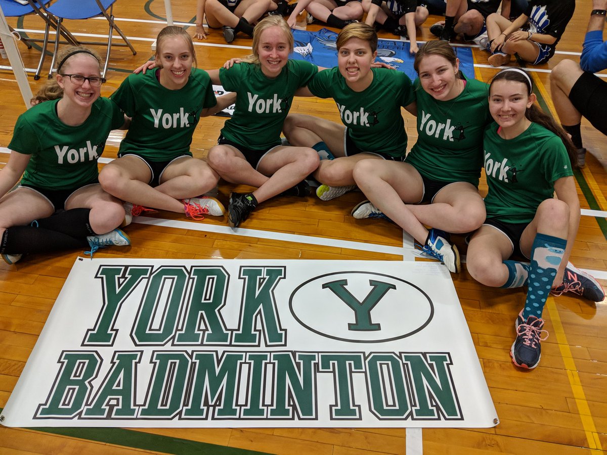YorkBadminton's tweet photo. Fired up and ready to go. #GoDukes @YorkAthletics https://t.co/YGQ7NCjqeA