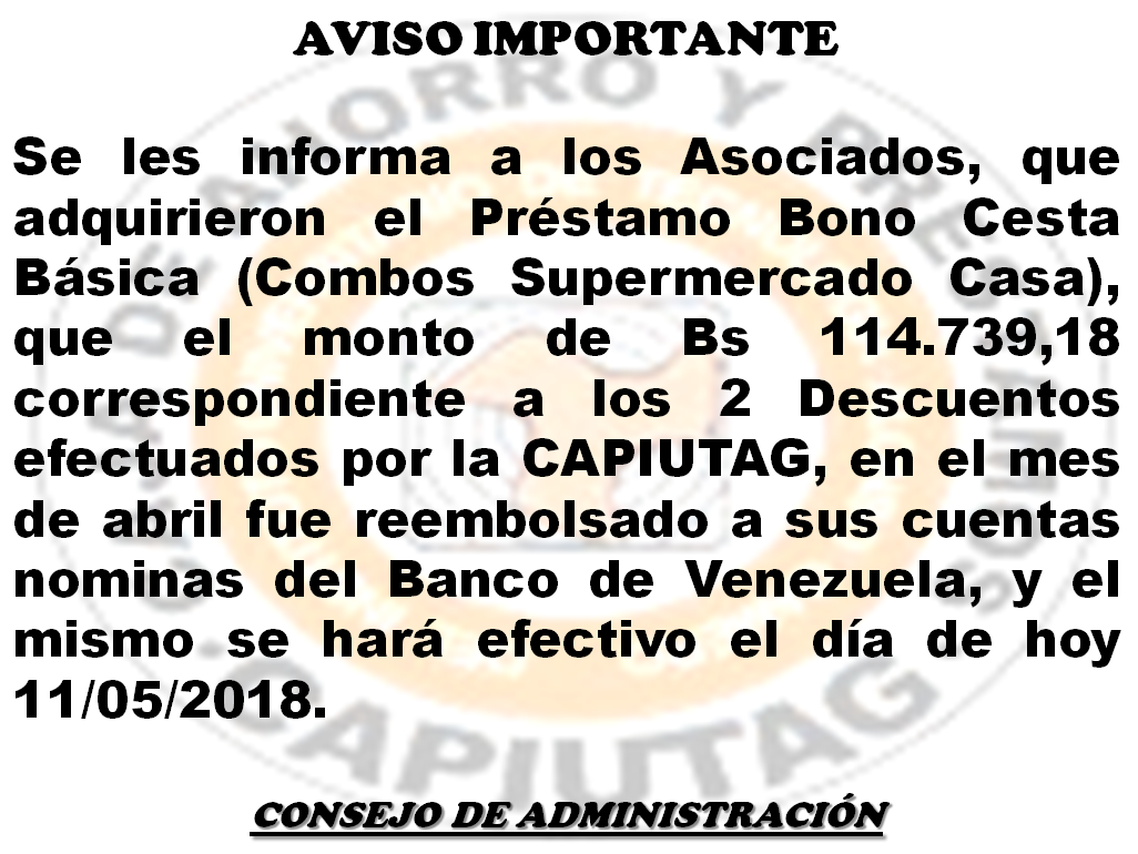 capiutag's tweet photo. AVISO PARA NUESTROS ASOCIADOS https://t.co/EL9T8lbvid
