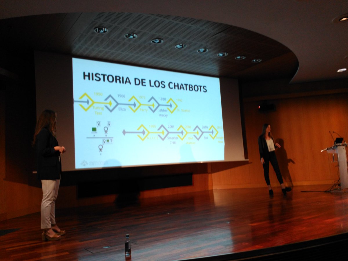DuroLimia's tweet photo. #INLeaders18
¿En serio el primer #chatbots es de 1950?
Y daba consejos de psicología!
Lo cuentan Mireia y Dana de @InboundCycle https://t.co/Gl5EThDKCu