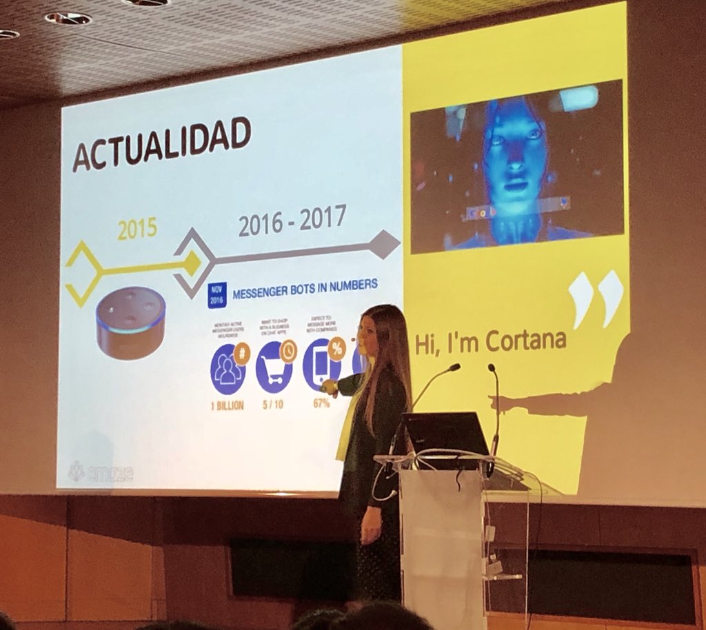 ArellanoGil's tweet photo. diseccionando el mundo de los #chatbots 🤖🙂 en #INLeaders18 por @InboundCycle https://t.co/M5PsZVYfqf
