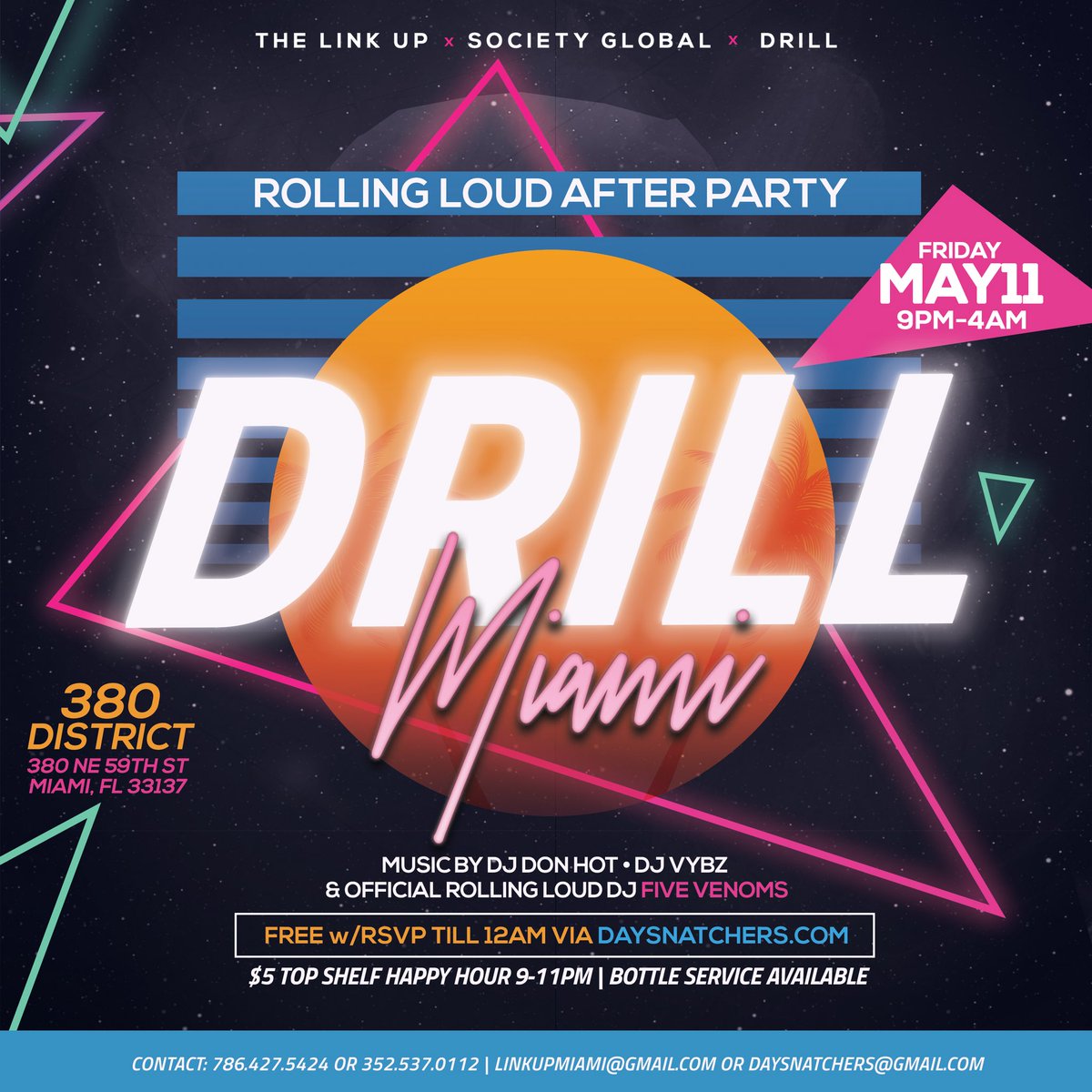AltiDaGawd's tweet photo. π #MIAMI π΄ - TODAY!!!
The 2nd Annual #DRILLMiami βοΈπ©
#RollingLoud Day 1 After Party π€π½
@CubanDaSavage Bday Bash ππHosted By @BRiANNAtheYRB & @iHateJulian
RSVP at https://t.co/2B5son1Nvp
π Powered By:
@thelinkupp x @societyglobal x @itsthedrill https://t.co/jUA7h0EfJs