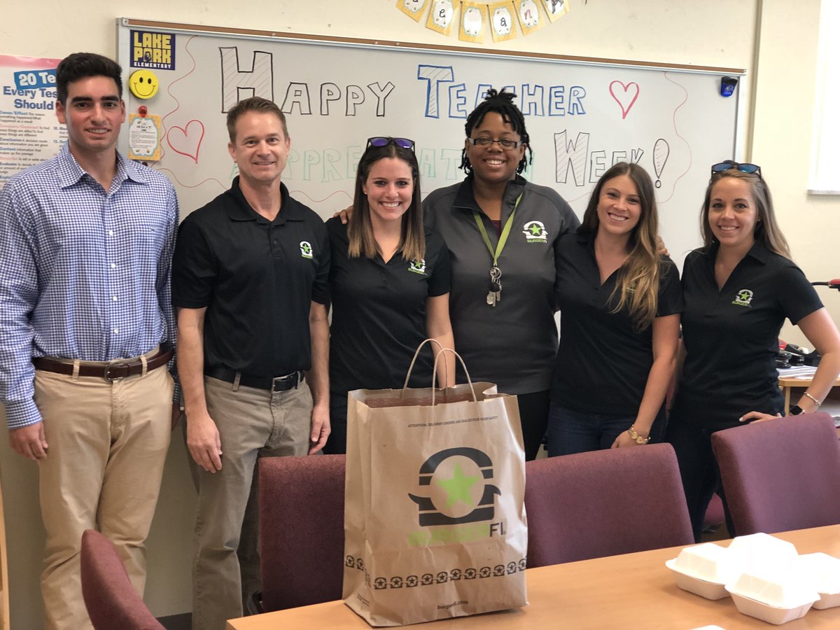 PBGHS_Principal's tweet photo. Thank you @BURGERFI for sponsoring our Teacher Appreciation Lunch at LPE today!!! You guys rock &amp; we are grateful!!! 🍔🍟💚💚@Lake_Park_Lions https://t.co/GPB3dWAKfv