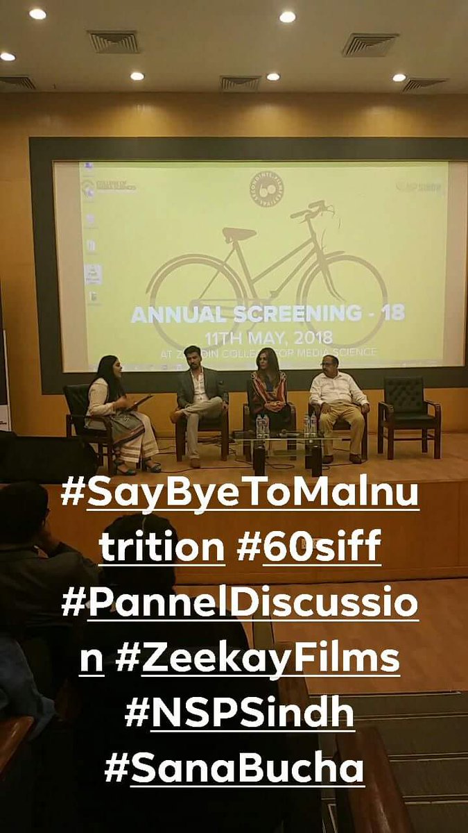 NSPSindh's tweet photo. #60siff #letsfilm #NSPSindh #SayByeToMalnutrition #ZeekayFilms #SanaBucha #BrandAmbassador https://t.co/imf5VPWysW