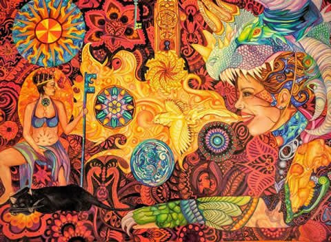 Rachel created a visual constellation of personal mythologies through the processes of deep questioning, listening, and intimacy. The artwork maintains an ephemeral and mystical quality. Beautiful! rachelelizabethdennis.com #westaustinstudiotour #bigmedium