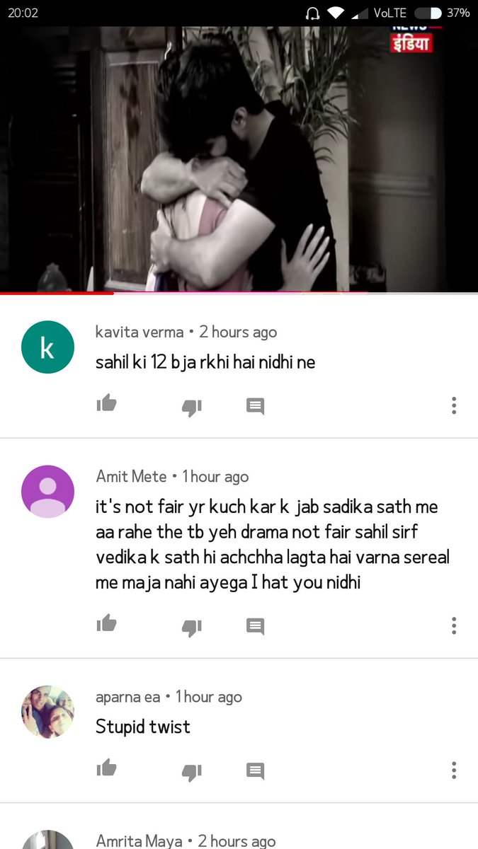 Manmarziyaa's tweet photo. For the creatives of #aapkeaajanese & @ZeeTV Proof of how much the fans are hating the upcoming Nidhi pregnancy track @persupolis @DivyaDee @BabaJotwani @_suhasidhami #BodhiTreeMultimedia #AKAJS #AapKeAaJaneSe https://t.co/CiOd2Jr0vq